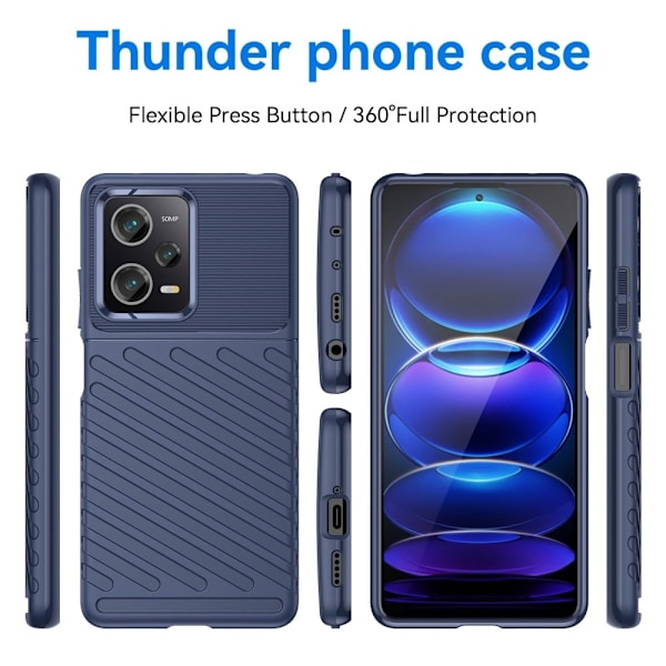 Thunder Xiaomi Redmi Note 12 Pro skal - Blå Blå