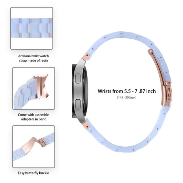 Samsung Galaxy Watch 5 / 5 Pro klockarmband i resinstil - Ljusblå Blå