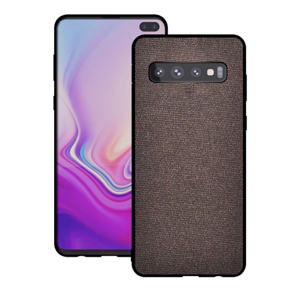 Samsung Galaxy S10 Plus tygklätt fodral - Kaffe Brun