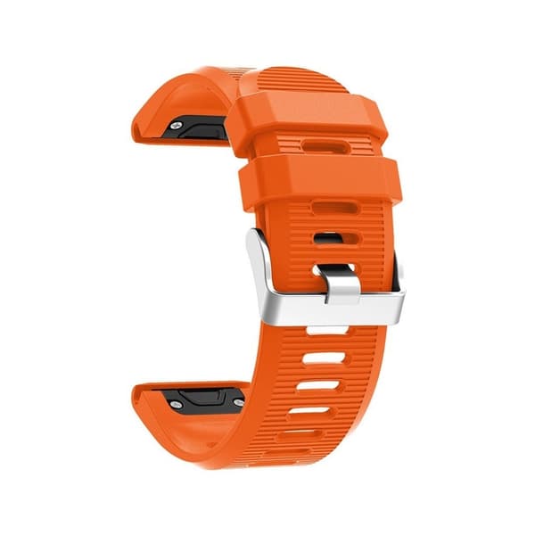 Garmin Fenix 5X Plus silikoninen ranneke - Oranssi Orange
