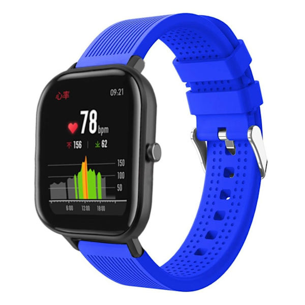 Amazfit GTS / Bip Lite Stribe silikone Urrem - Babyblå Blue
