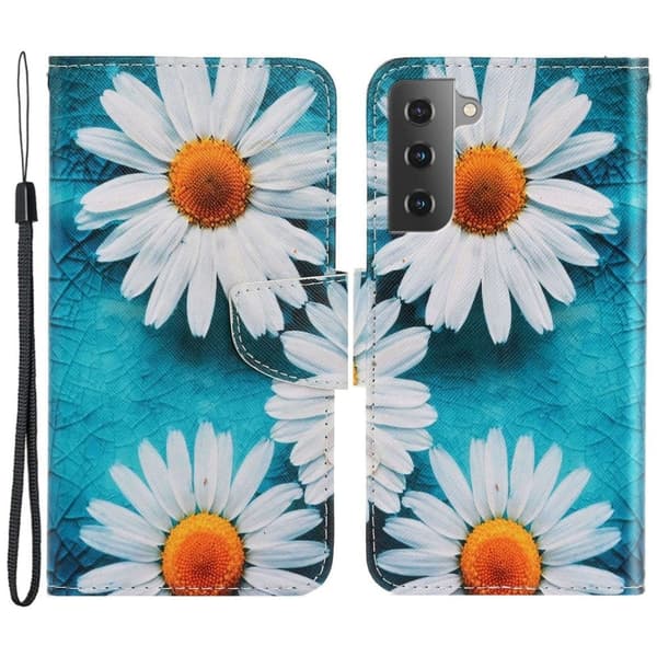Wonderland Samsung Galaxy S23 Plus Flip Etui - Krysantemum Blue