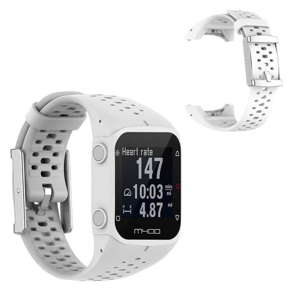 Polar M400 mukava silikoninen kellonauha - Valkoinen White