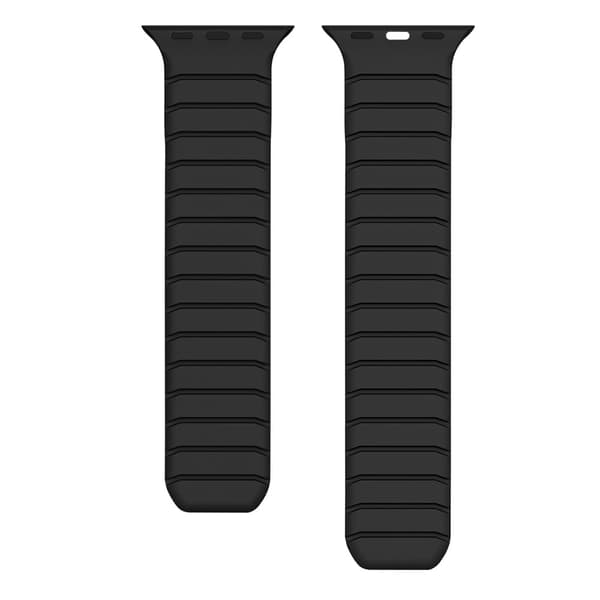 Urrem Apple Watch Series 41mm - 40mm - 38mmFluororubber håndledsrem - Sort Black