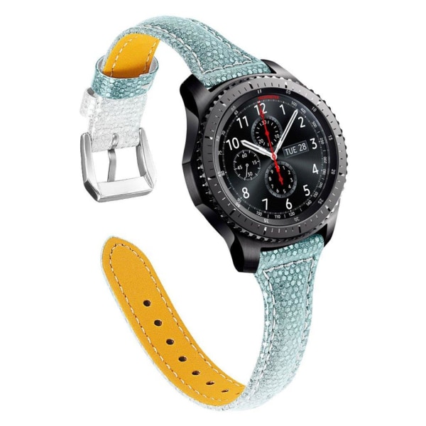 Samsung Gear S3 Frontier genuine leather watch band - Green Grön