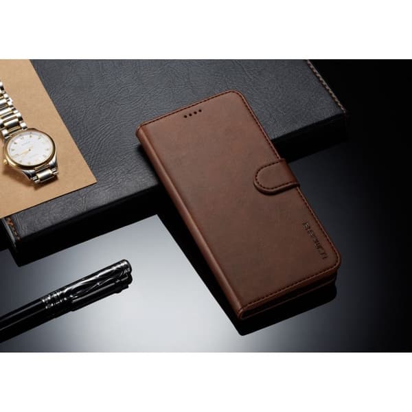 LC.IMEEKE Samsung Galaxy S10 Flip kotelot - Kahvi Brown