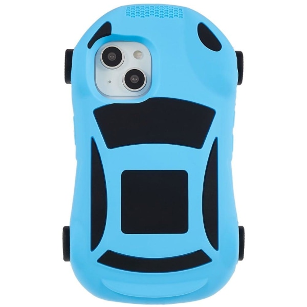 iPhone 14 söpö kilpa-auto tyyliin silikonisuojus - Sininen Blue