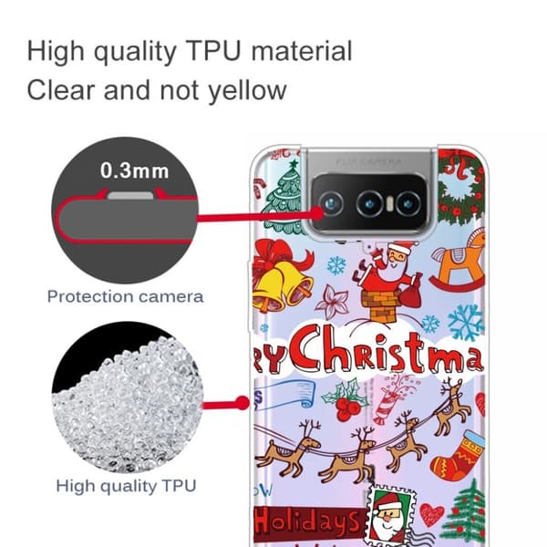 Christmas ASUS Zenfone 7 Pro etui - jul Stickers Multicolor