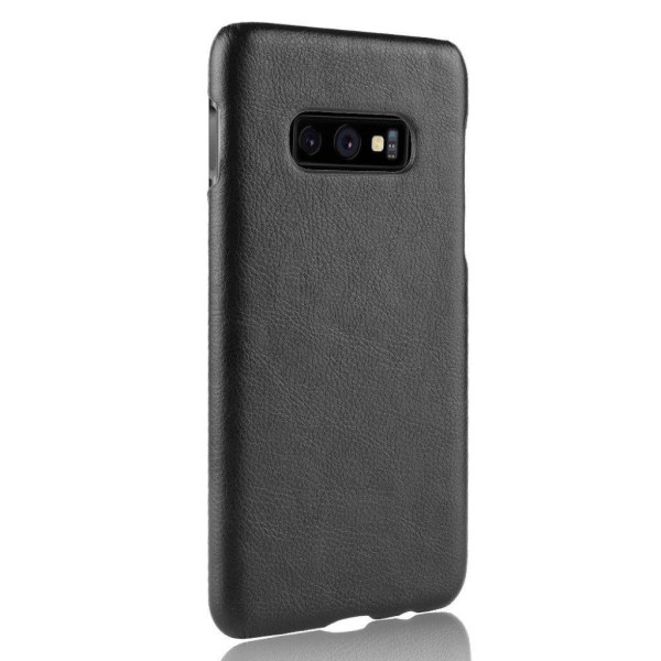 Samsung Galaxy S10e litchi læderetui - Sort Black