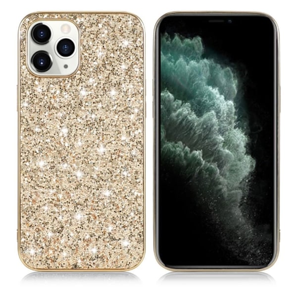Glitter iPhone 12 / 12 Pro Etui - Gull Gold
