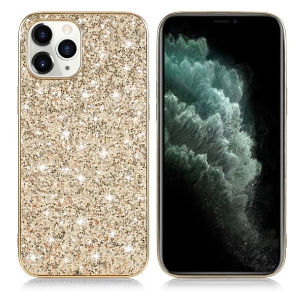 Glitter iPhone 12 Pro / iPhone 12 kotelot - Kulta Gold