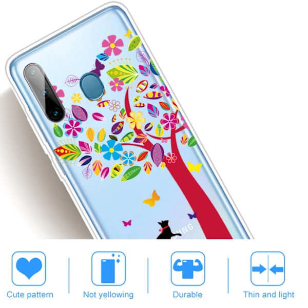 Deco Samsung Galaxy A11 / M11 deksel - ﻿Blomstertre Multicolor