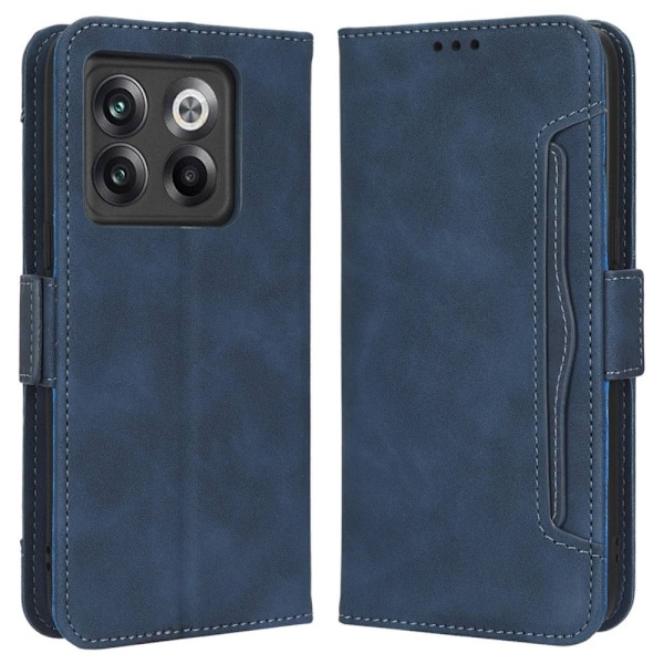 Stilfuldt Læder Etui med Pung til OnePlus Ace Pro / 10t - Blå Blue