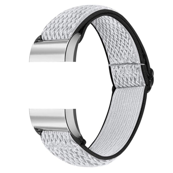 Fitbit Charge 2 nylon elastic watch strap - Black / White Vit