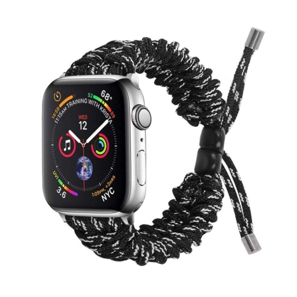 Apple Watch Series 6 / 5 40mm braided watch band - Black / White Svart