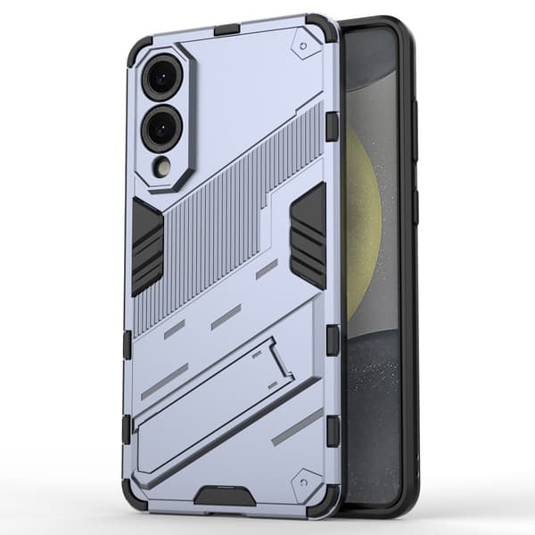 Samsung Galaxy S25 Edge Case PC + fleksibelt støtsikkert telefondeksel med kickstand - Mørkeblå Blue