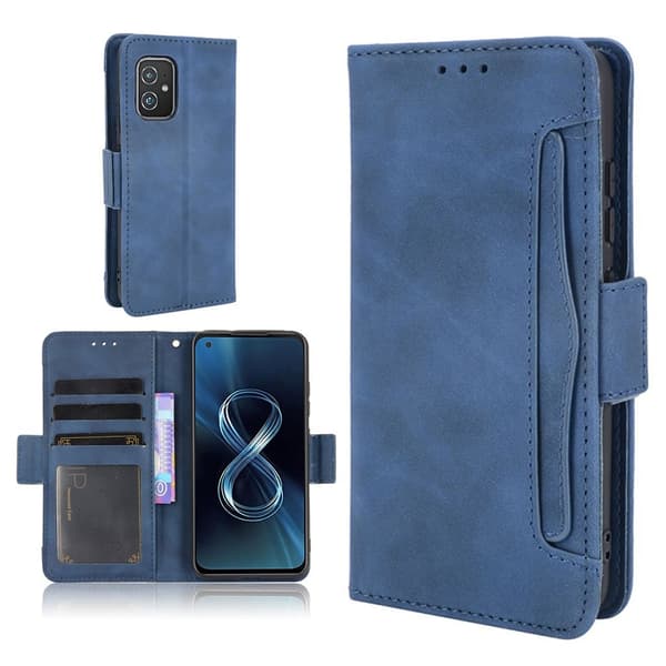 Moderni Nahkalaukku For ASUS Zenfone 8 - Sininen Blue