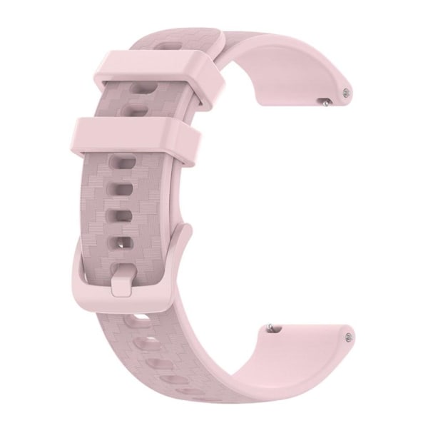 Klockarmband i silikon i kolfiberstil för Garmin Forerunner 255 / Xiaomi Watch S1 - Rosa Ros Rosa