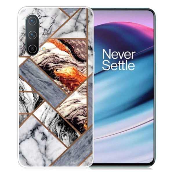 Marble design OnePlus Nord CE 5G cover - Fragment Af Marmorflise Multicolor