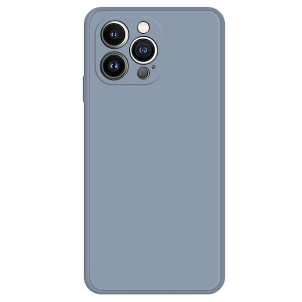Avfasat gummerat droppskydd för iPhone 15 Pro - Grå Blå Blå