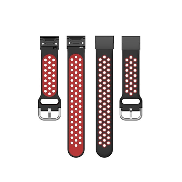 Urrem til Garmin-ur med to farver - Sort / Rød Black