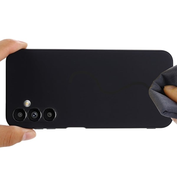 Matte Liquid silikone cover til Samsung Galaxy A14 - Sort Black