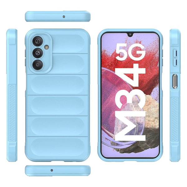 Blødt grebsformet cover til Samsung Galaxy M34 - Blå Blue