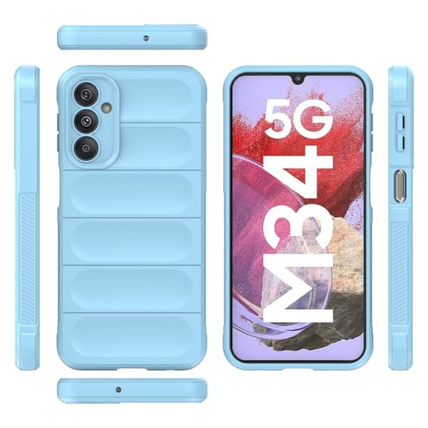 Deksel med mykt grep for Samsung Galaxy M34 - Babyblå Blue