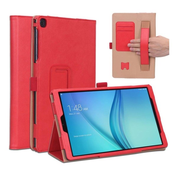 Samsung Galaxy Tab A 10.1 (2019) enkelt läderfodral - Röd Röd