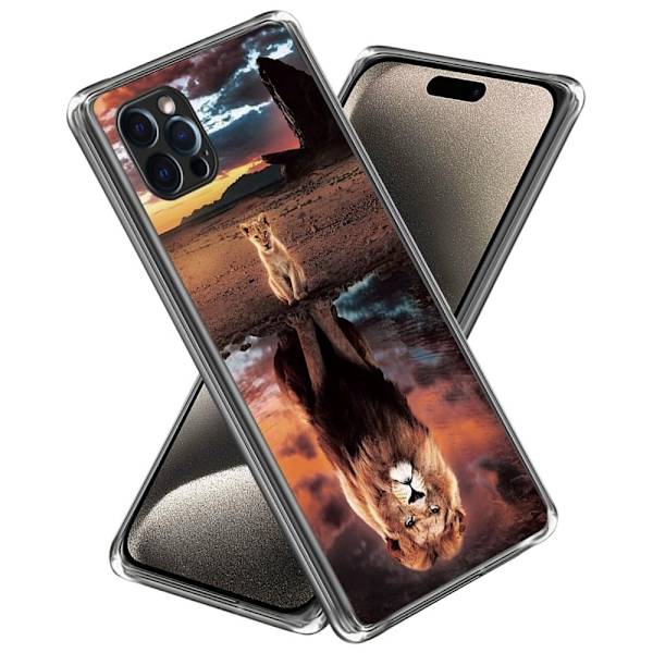 Deco iPhone 15 Pro skal - Lejon Brun