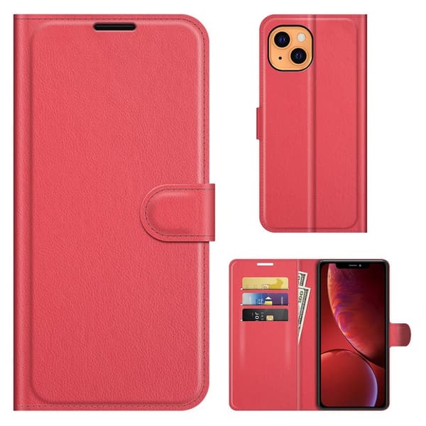 Classic iPhone 13 Mini flip etui - Rød Red