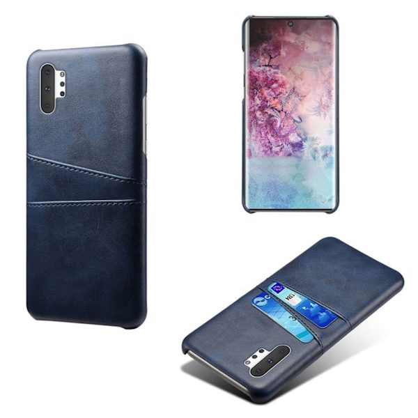 Dual Card Samsung Galaxy Note 10 Pro cover - Mørkeblå Blue