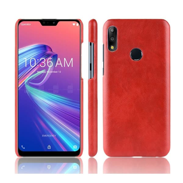 Asus ZenFone Max Pro (M2) läderfodral med litchi textur - röd Röd
