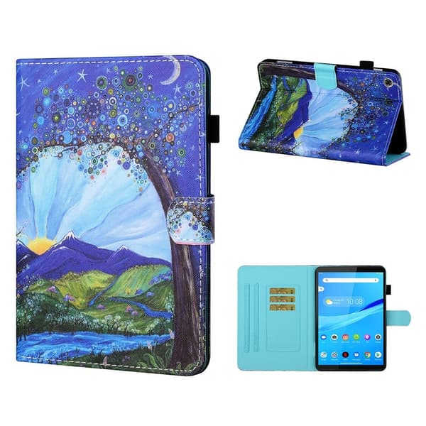 Lenovo Tab M10 FHD Plus Cool Mønster Lær Flippetui - Landscape Multicolor