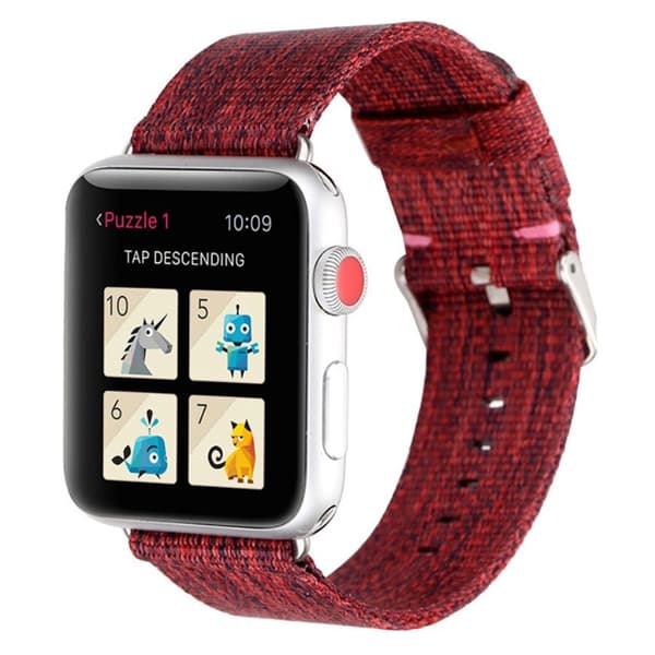 Apple Watch Series 5 40mm nylon Urrem - Rød Red