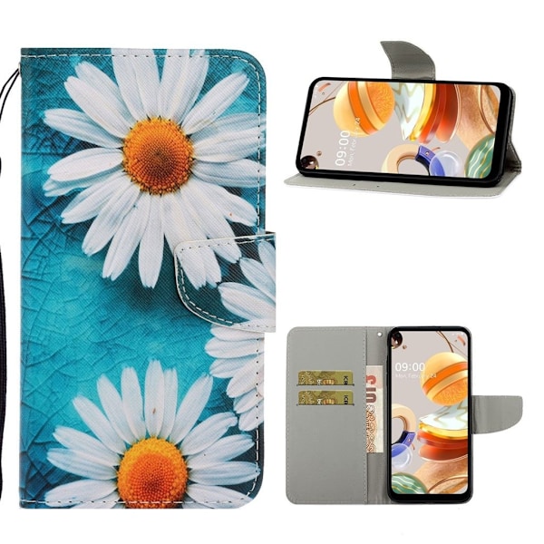 Wonderland LG K61 Etui - Hvid blomst White
