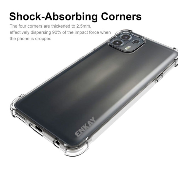 ENKAY klart faldsikkert etui til Motorola Edge 20 Lite Transparent