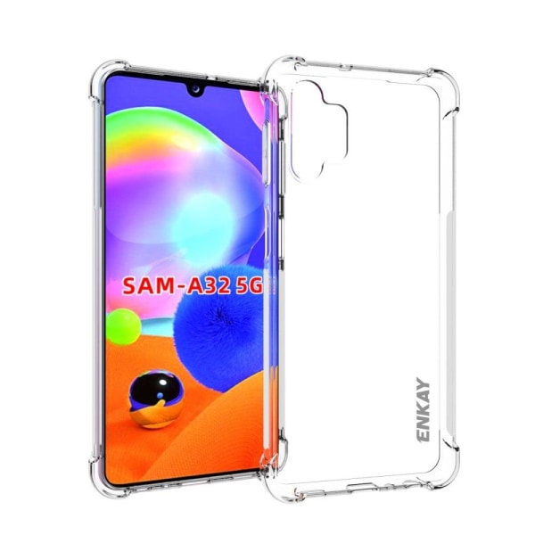 ENKAY genomskinligt droppsäkert fodral för Samsung Galaxy A32 5G Transparent