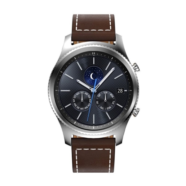 Samsung Gear S3 Frontier ægte læderurrem - kaffe Brown