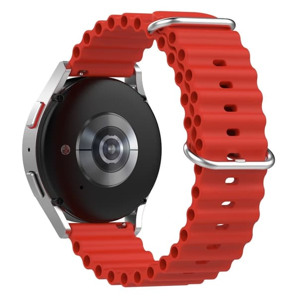 20 mm universal klockarmband i silikon - Röd Röd