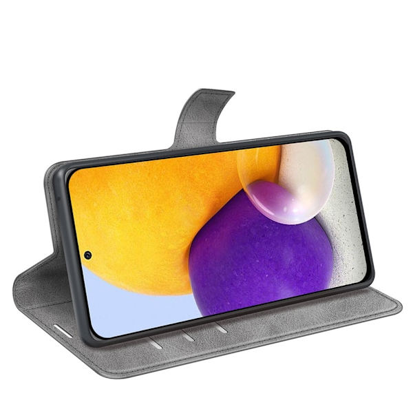Lompakko Nahkakotelo For Samsung Galaxy A73 - Harmaa Silver grey