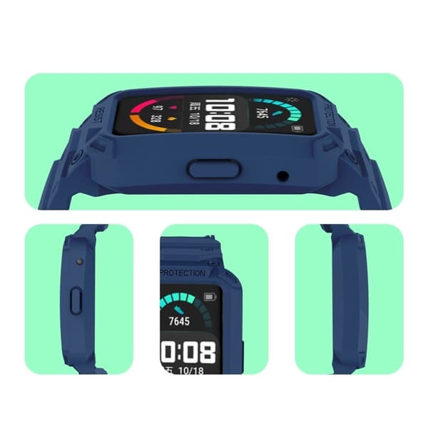 Huawei Watch Fit / Honor Watch ES skyddsfodral med klockarmband - Midnattsblå Blå