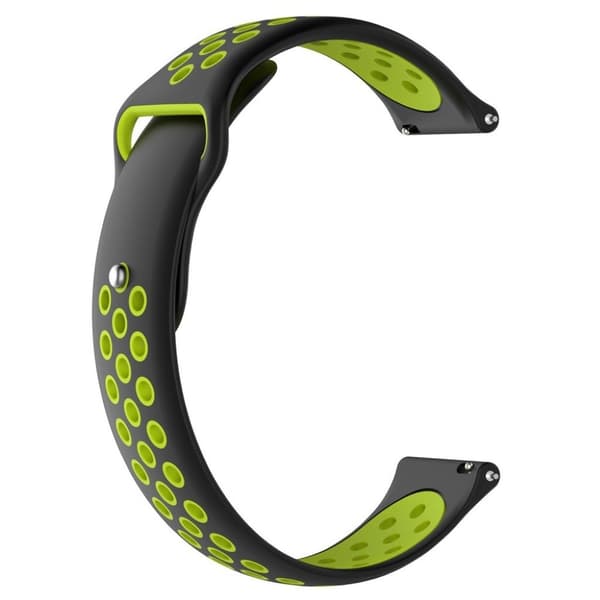Huawei Watch GT 22m silikone urrem - Sort/Grøn Green