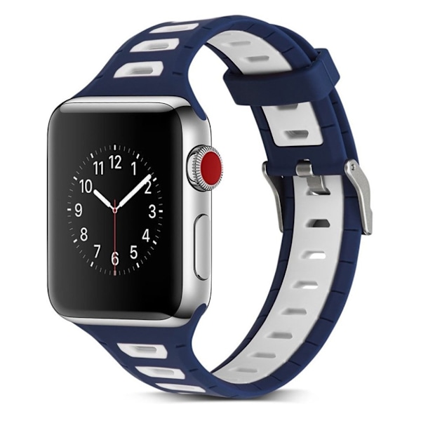Apple Watch 42mm trendikäs ranneke - Tummansininen / Valkoinen Multicolor