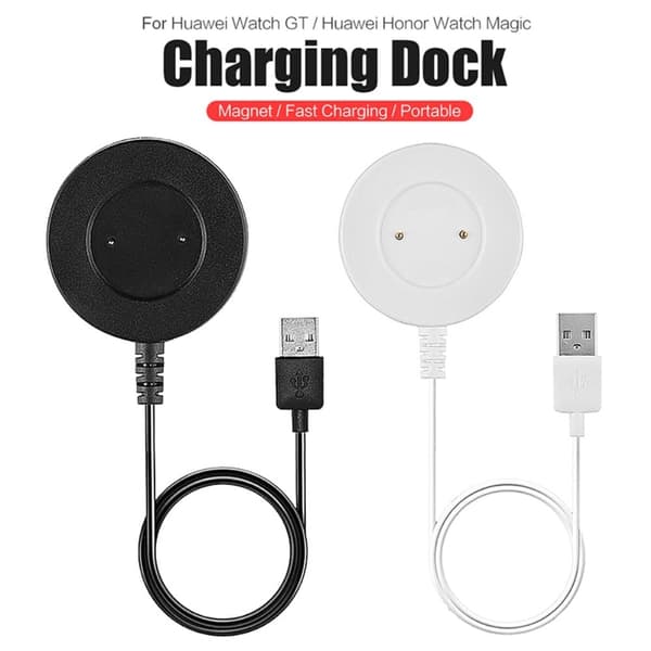 1m Huawei Watch GT 2e / GT 2 / Magic magnetisk laddningsdocka - Svart Svart