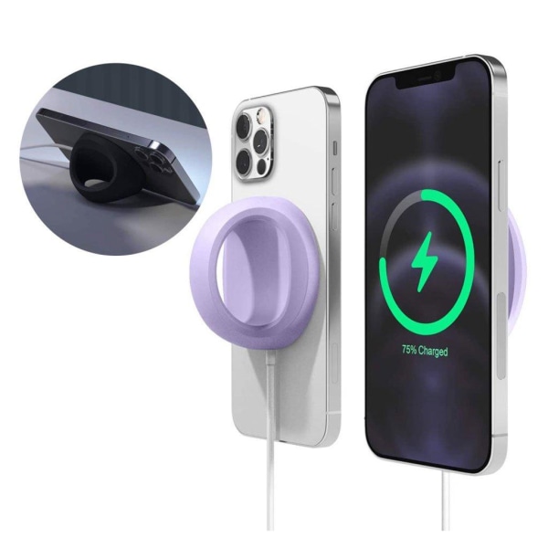 MagSafe wireless Charger protective silicone case - Purple Lila