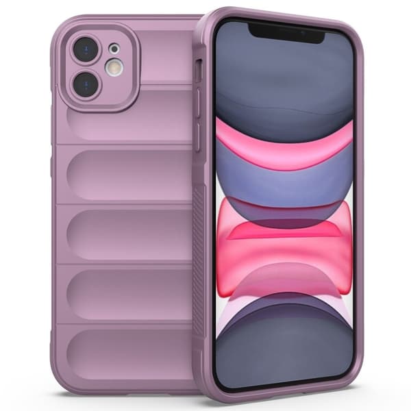 Mjukt greppformat iPhone 11 skal - Ljuslila Lila