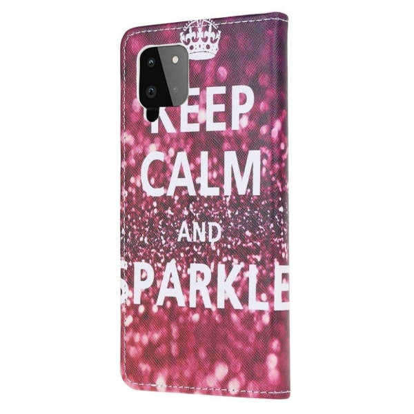 Wonderland Samsung Galaxy A22 4G flip case - Keep Calm and Spark Pink