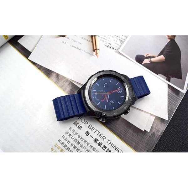 Huawei Watch GT / GT2 46mm / Magic holdbar læder Urrem - Blå Blue