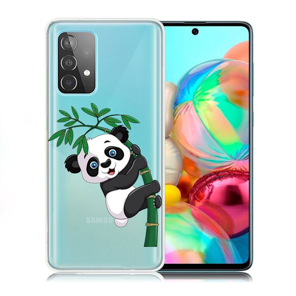 Deco Samsung Galaxy A72 5G kotelot - Panda Ja Bambu White